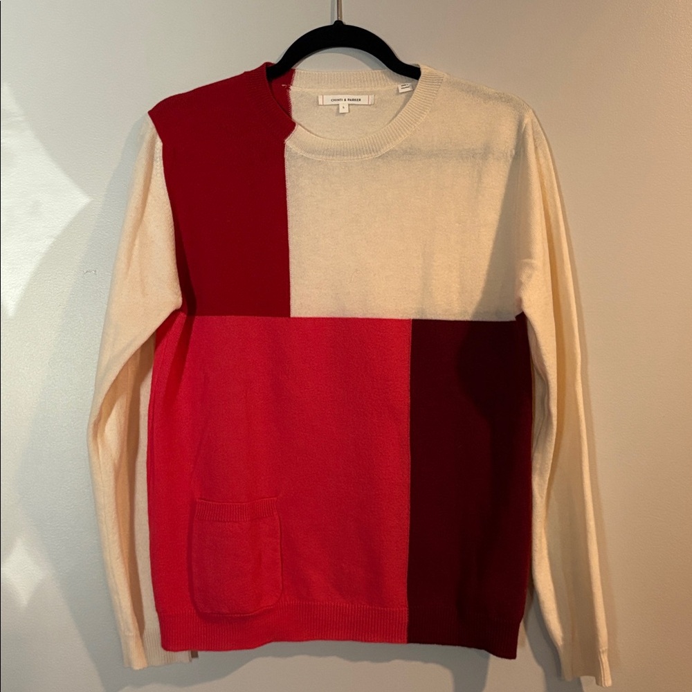 Chinti & Parker Wool Cashmere ColorBlock Sweater Size L